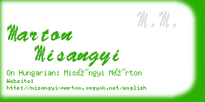 marton misangyi business card